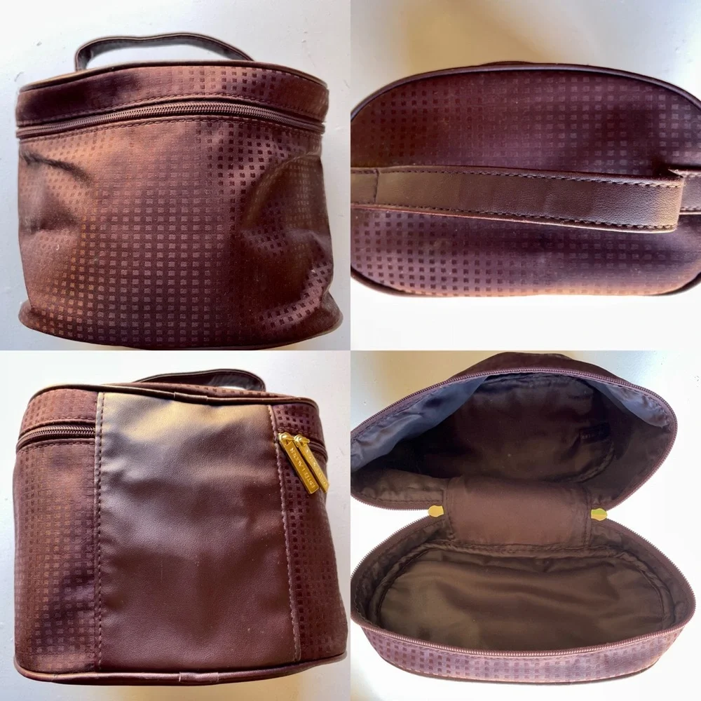 ESTEE LAUDER Burgundy Vinyl Cosmetics Travel TRAIN CASE